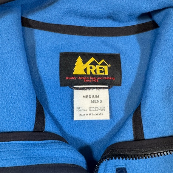 NWT Men’s REI Royal Blue Fleece Full-Zip Polartec Jacket - Picture 3 of 12